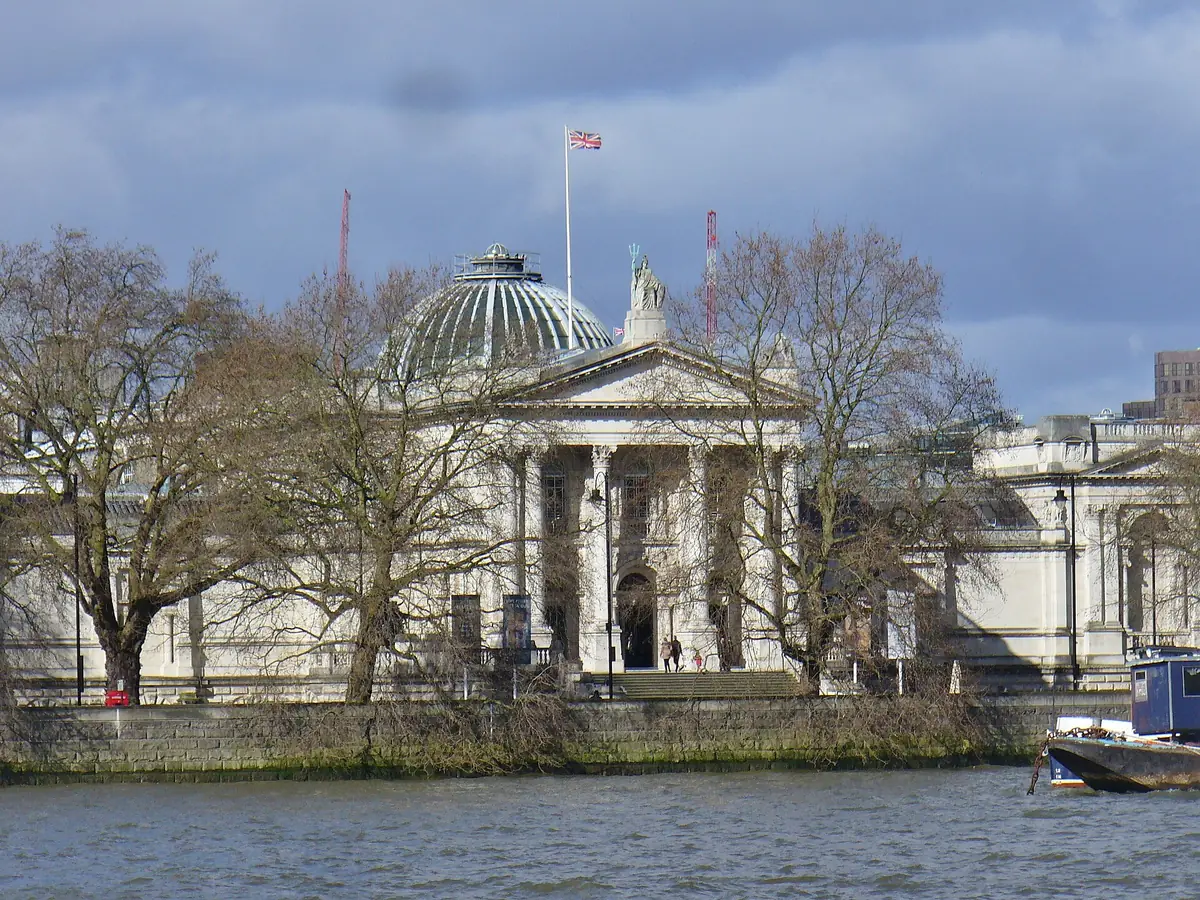 Tate Britain seen from across the River Thames at Millbank